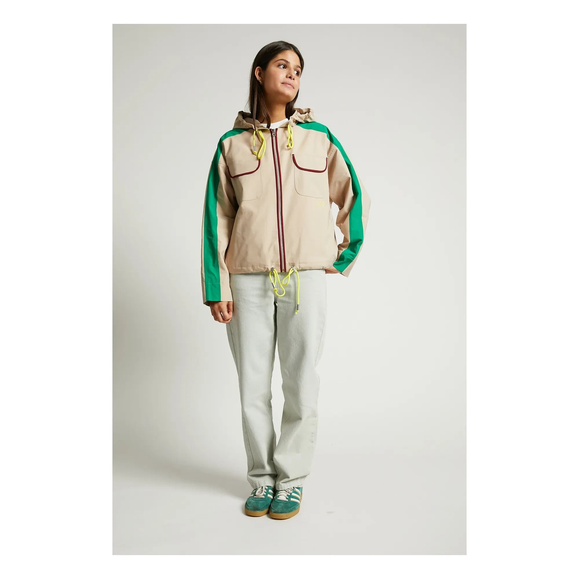 Indee - Colorblock Sunny ceket | Natural