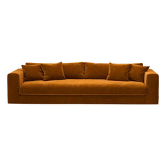 Panac Edition - Bellechasse Light Velvet Sofa for 4 People - 260 cm | Cognac