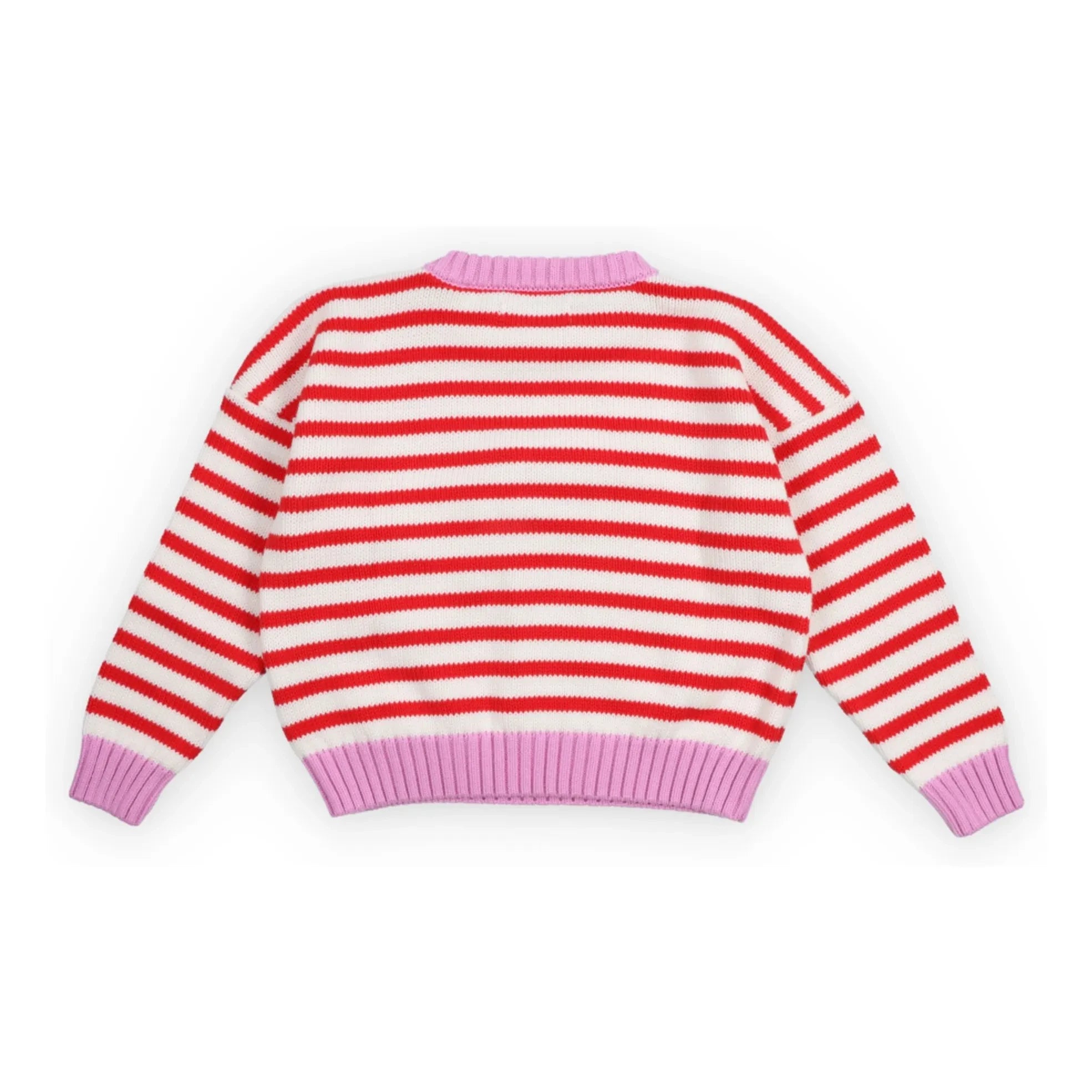 the new society - Marigold Gestreifter Pullover | Rot