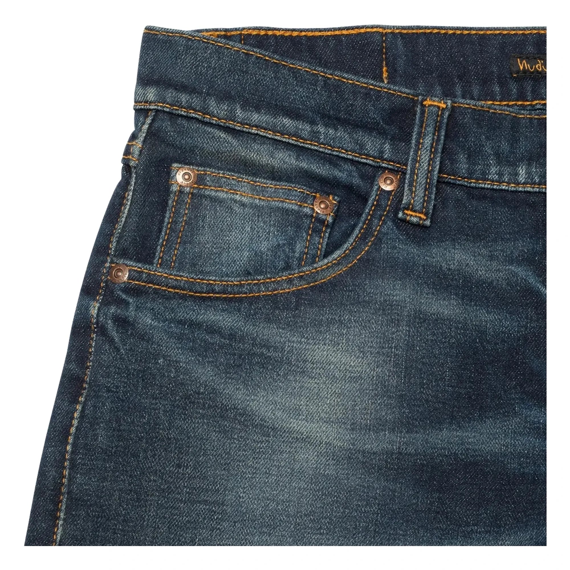 Nudie Jeans - Solid Ollie Lost Light Cotton Jeans | Pale Bluish Gray