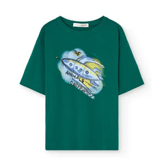The Animals Observatory - Collie Fusée organik pamuklu T-shirt | Yeşil