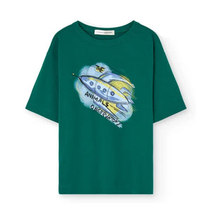 The Animals Observatory - Collie Fusée organik pamuklu T-shirt | Yeşil
