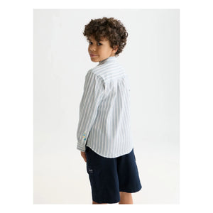 Scotch & Soda - Çizgili Keten Gömlek | Açık mavi