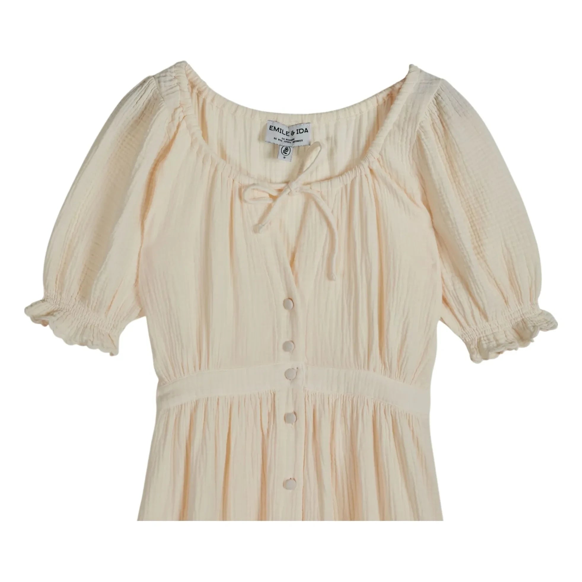Emile et Ida - Cotton gauze dress | Cream