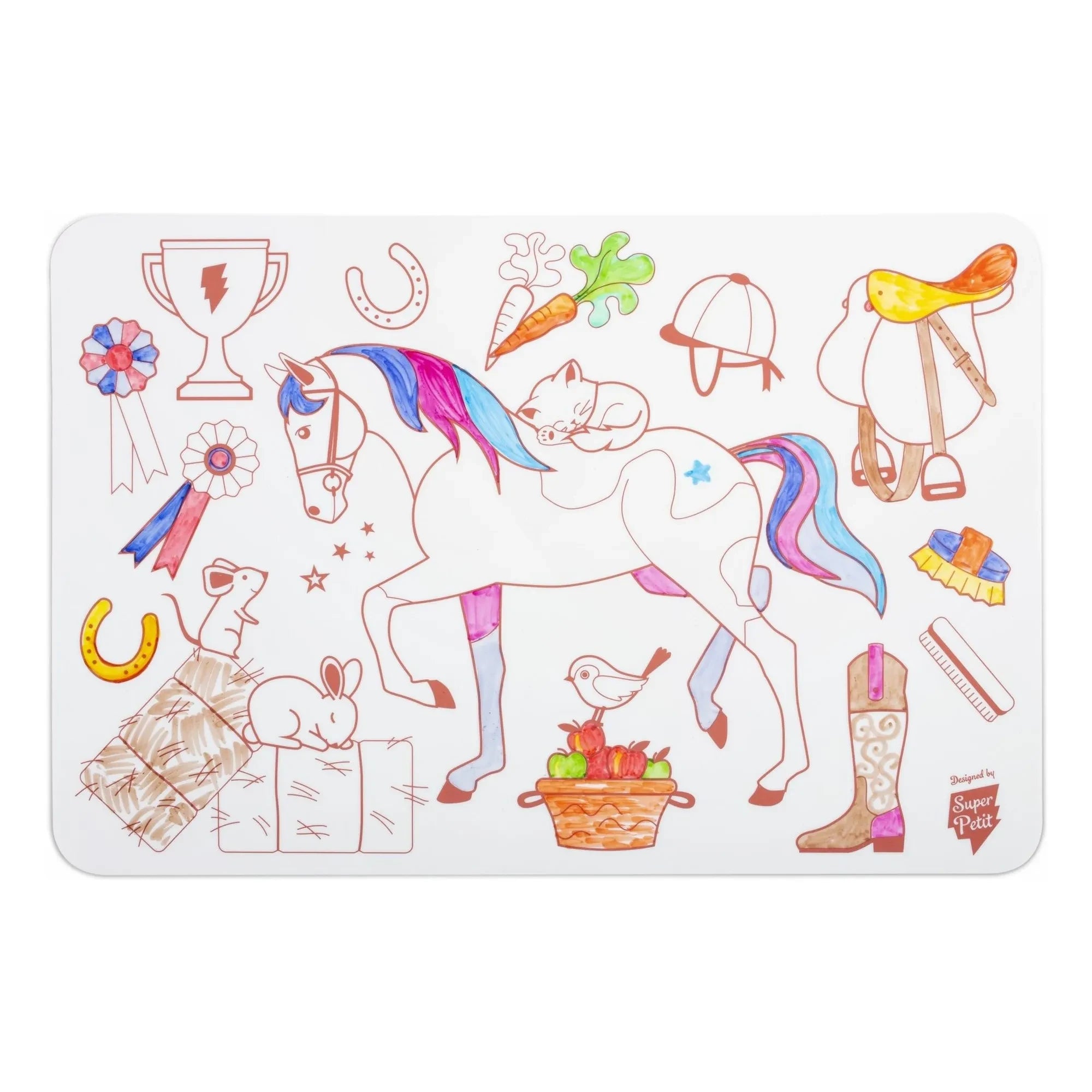 Superpetit - 4 Felt Pony Mini Painting Set