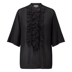 Laurence Bras - Blouse Magrita Kısa Pamuklu | Siyah