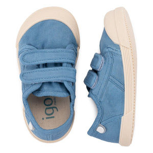 Igor - Lona Doppelt gestreifte Sneaker | Azurblau