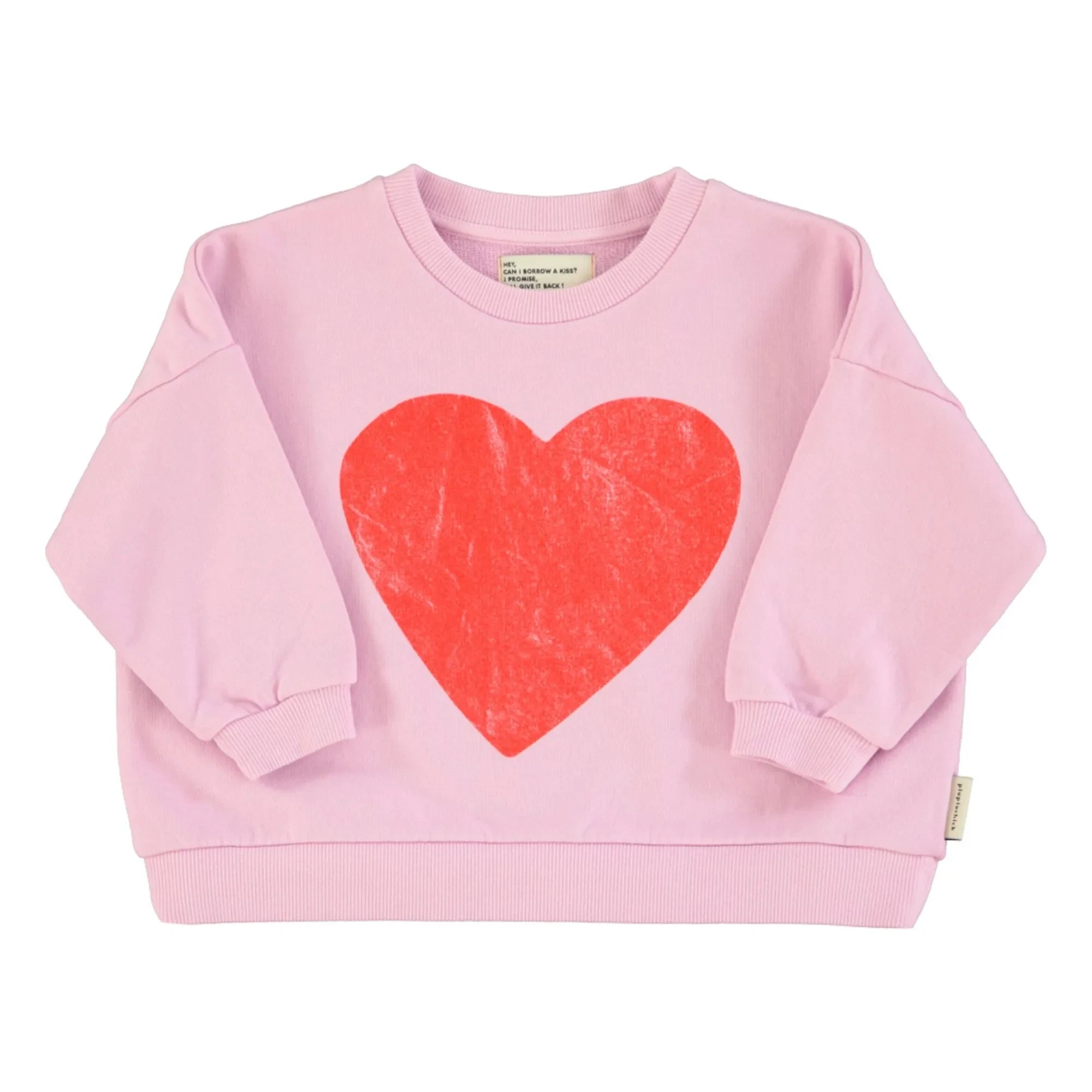 Piupiuchick - Organik Pamuklu Love Sweat | Pembe