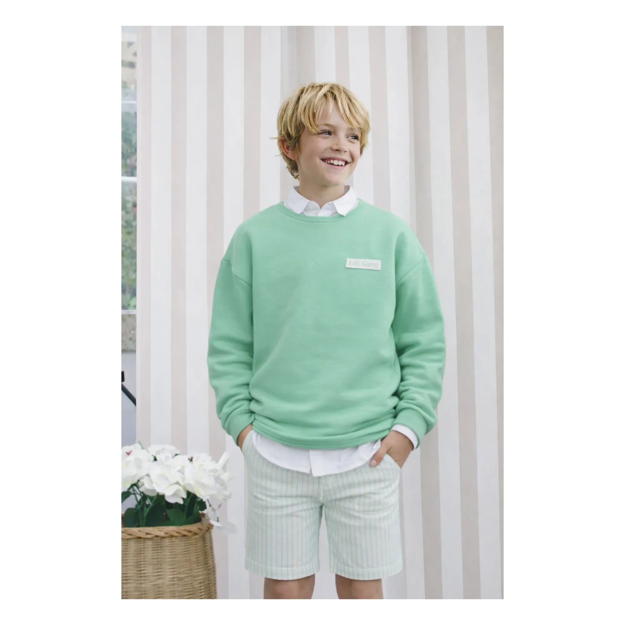 Lililotte - Solal organik pamuk sweatshirt | Nane Yeşili