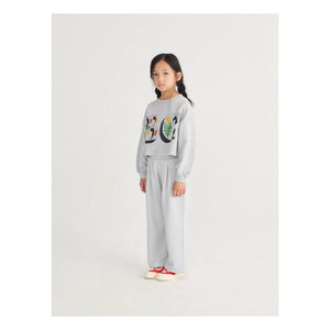 Bobo Choses - Organik Pamuk Düz Jogger | Heather grey