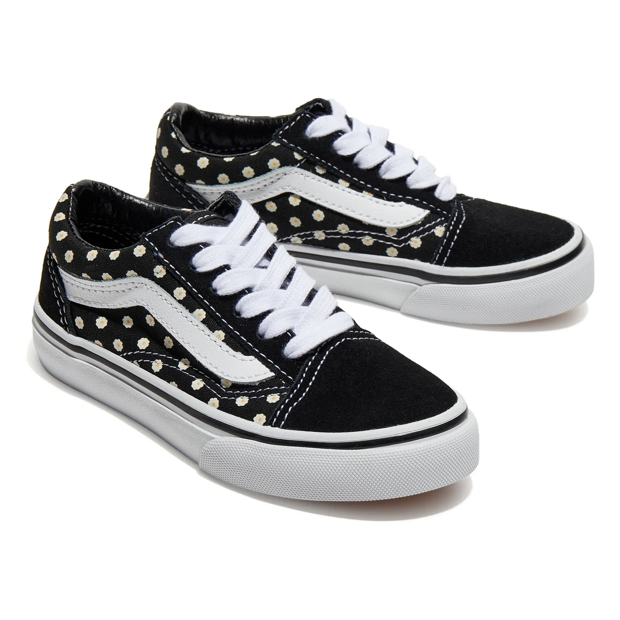 Vans - Old Skool Çiçek Desenli Bağcıklı Spor Ayakkabı | Siyah