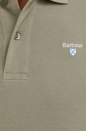 Barbour yakalı erkek pamuklu tişört ESSENTIALS