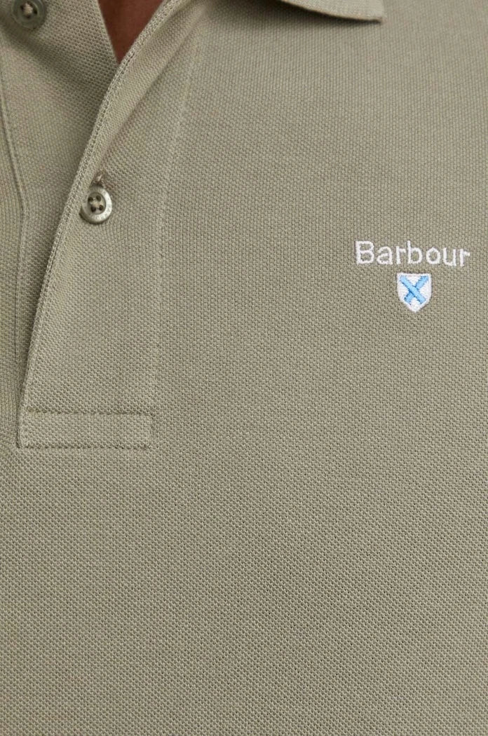 Barbour yakalı erkek pamuklu tişört ESSENTIALS