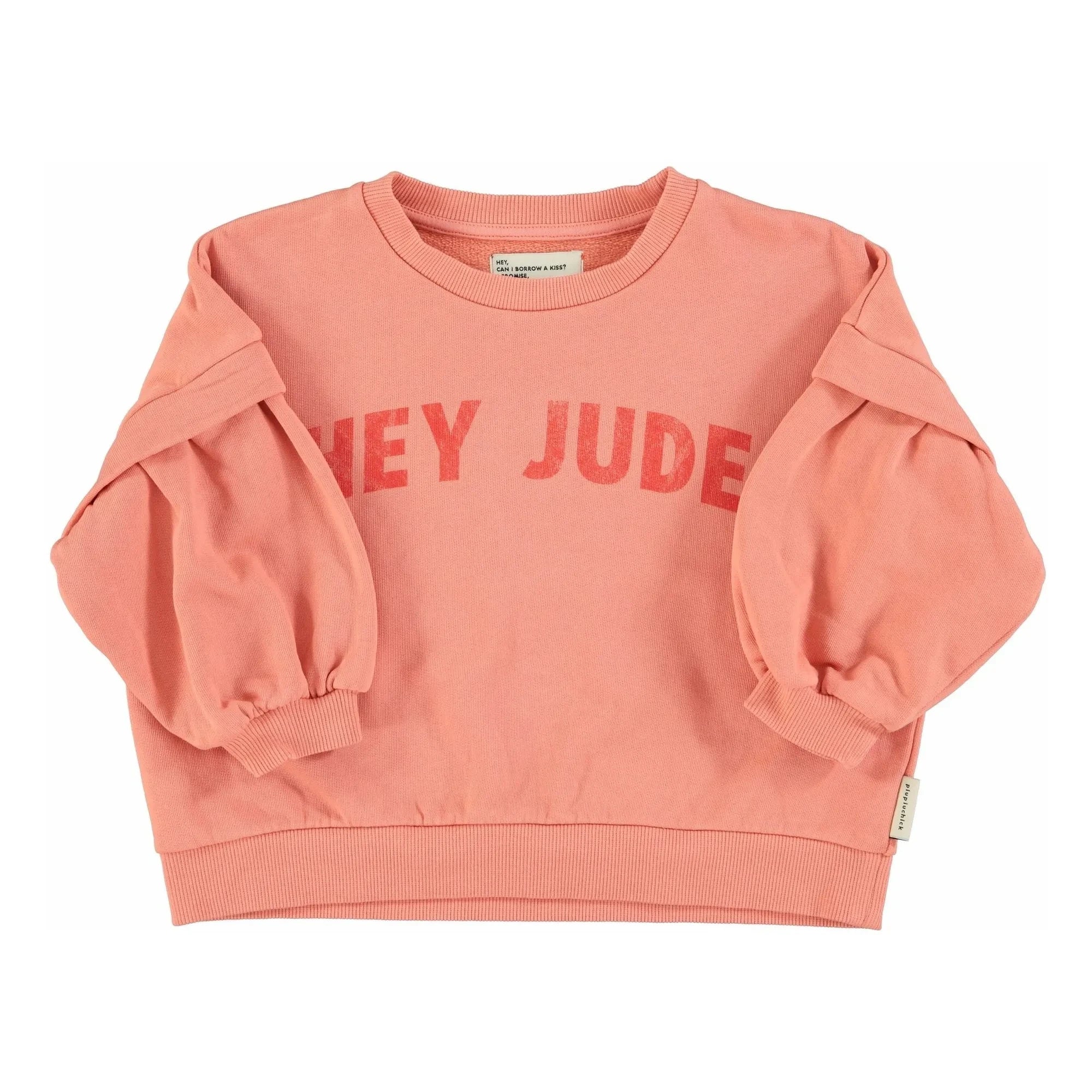 Piupiuchick - Hey Jude Organic Cotton Ruffled Sweatshirt | Coral