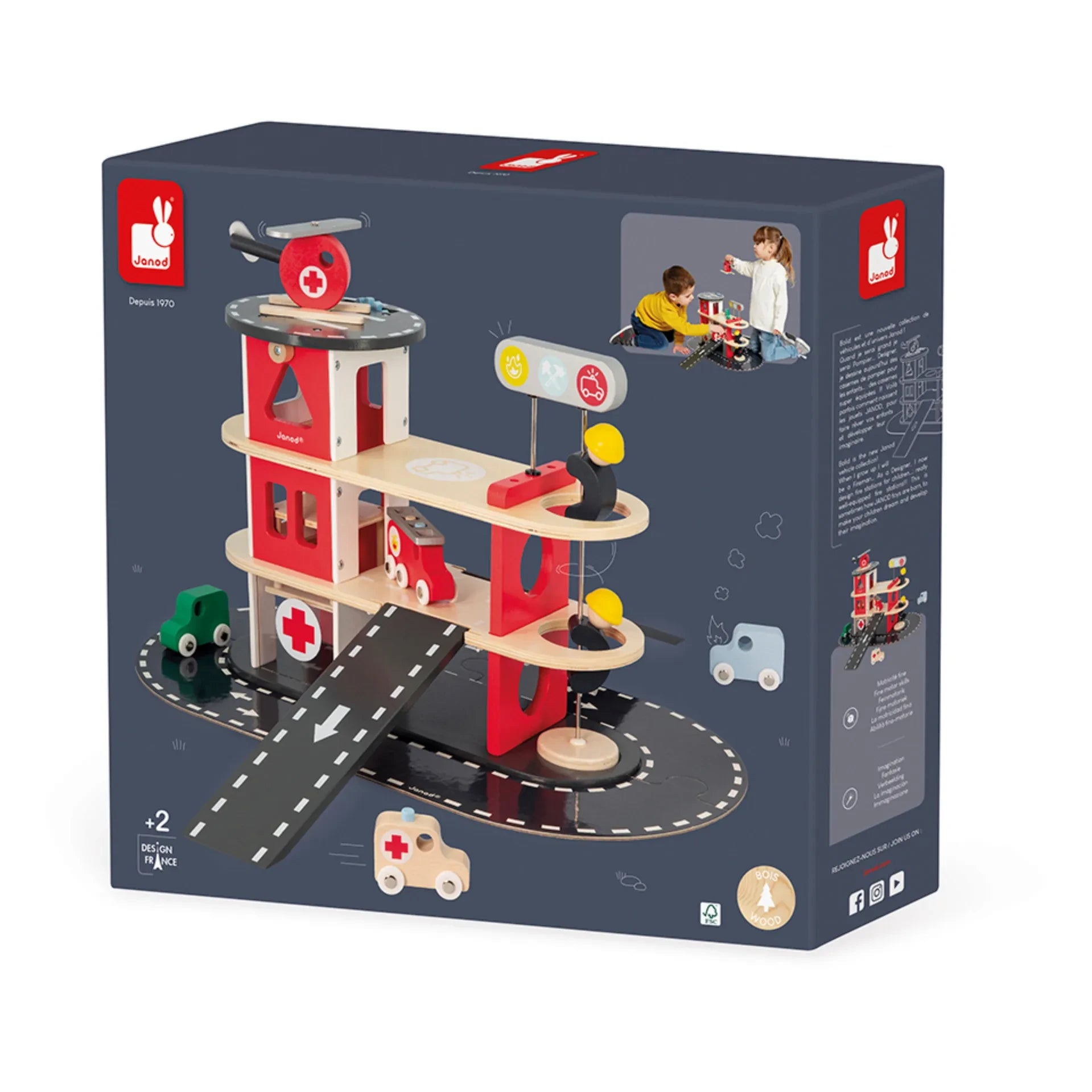 Janod - Fire Station Toy