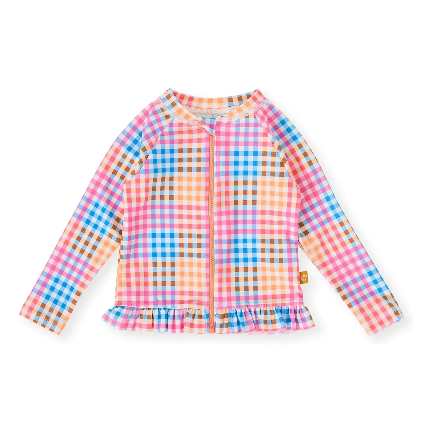 Goldie + Ace - Anti-UV Checkered T-Shirt | Pink