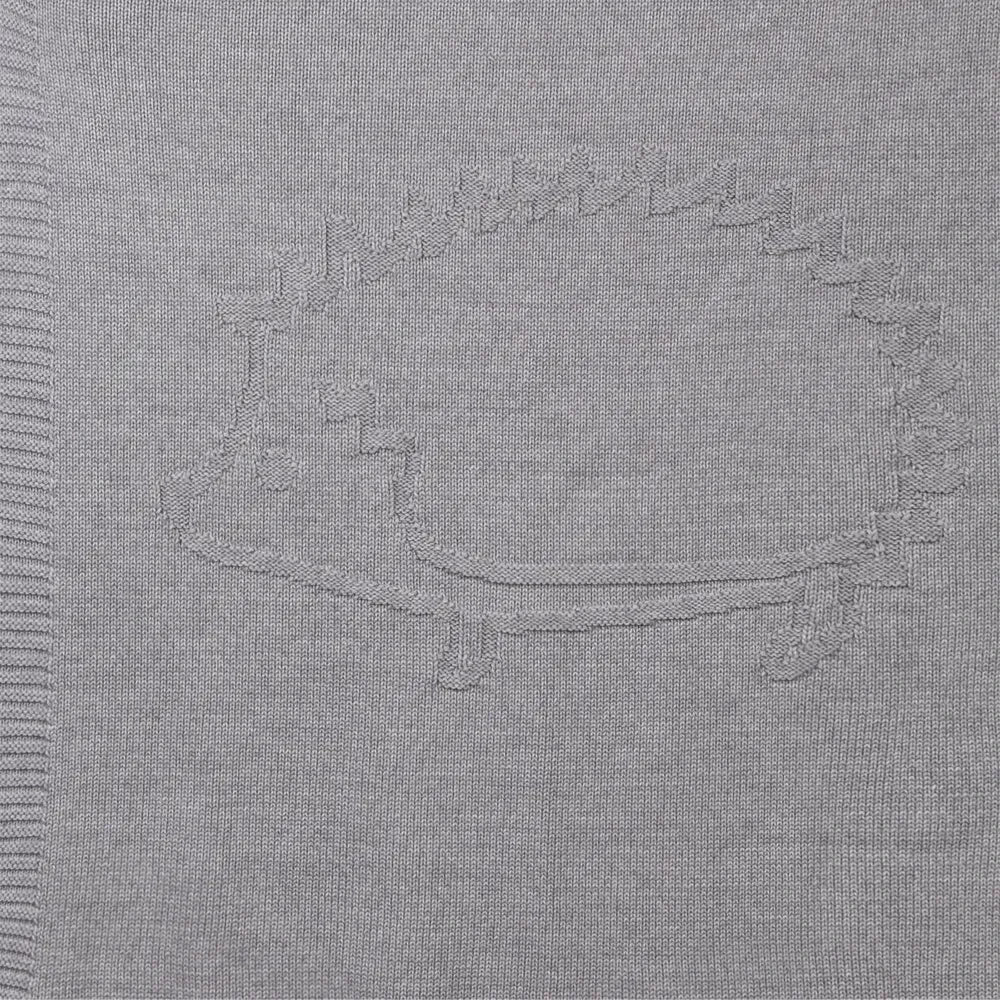 Tartine et Chocolat - Yün ve Akrilik Kirpi Desenli Ekose 75x100 cm | Açık Gri