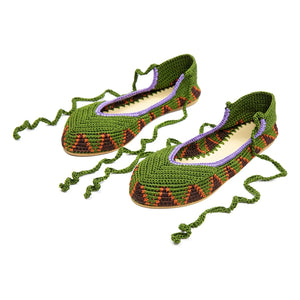 Kashura - Hohe Ballerinas Olivgrün | Olivgrün