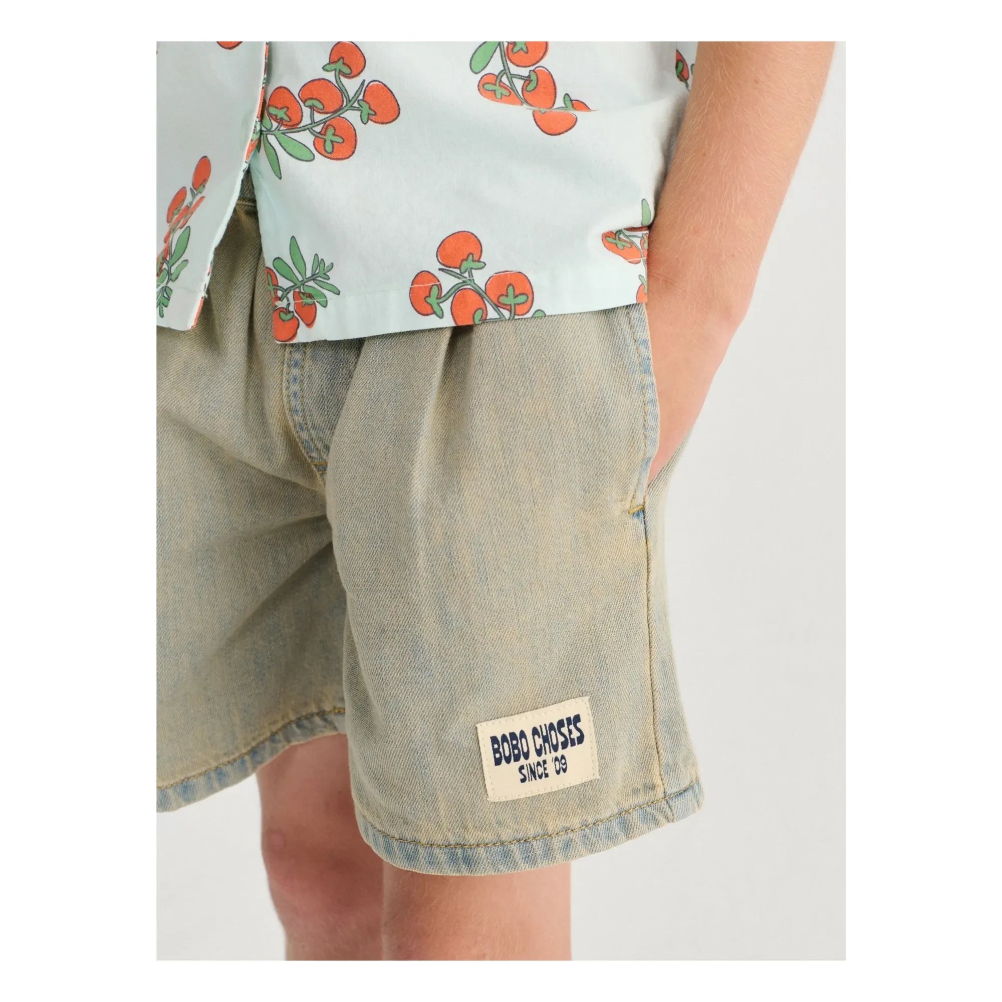 Bobo Choses - Soluk Bobo Choses Denim Şort | Mavi
