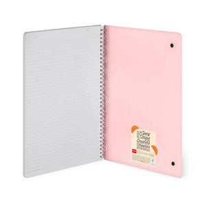 Legami - A4 Lined Illustrated Hardcover Notebook - Kruvasan - Spiral Bound