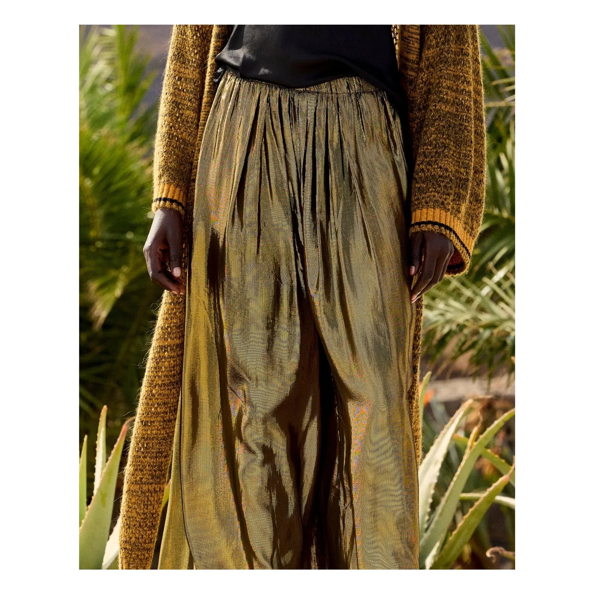 Mes Demoiselles - Leone Metallic Hose | Carbon