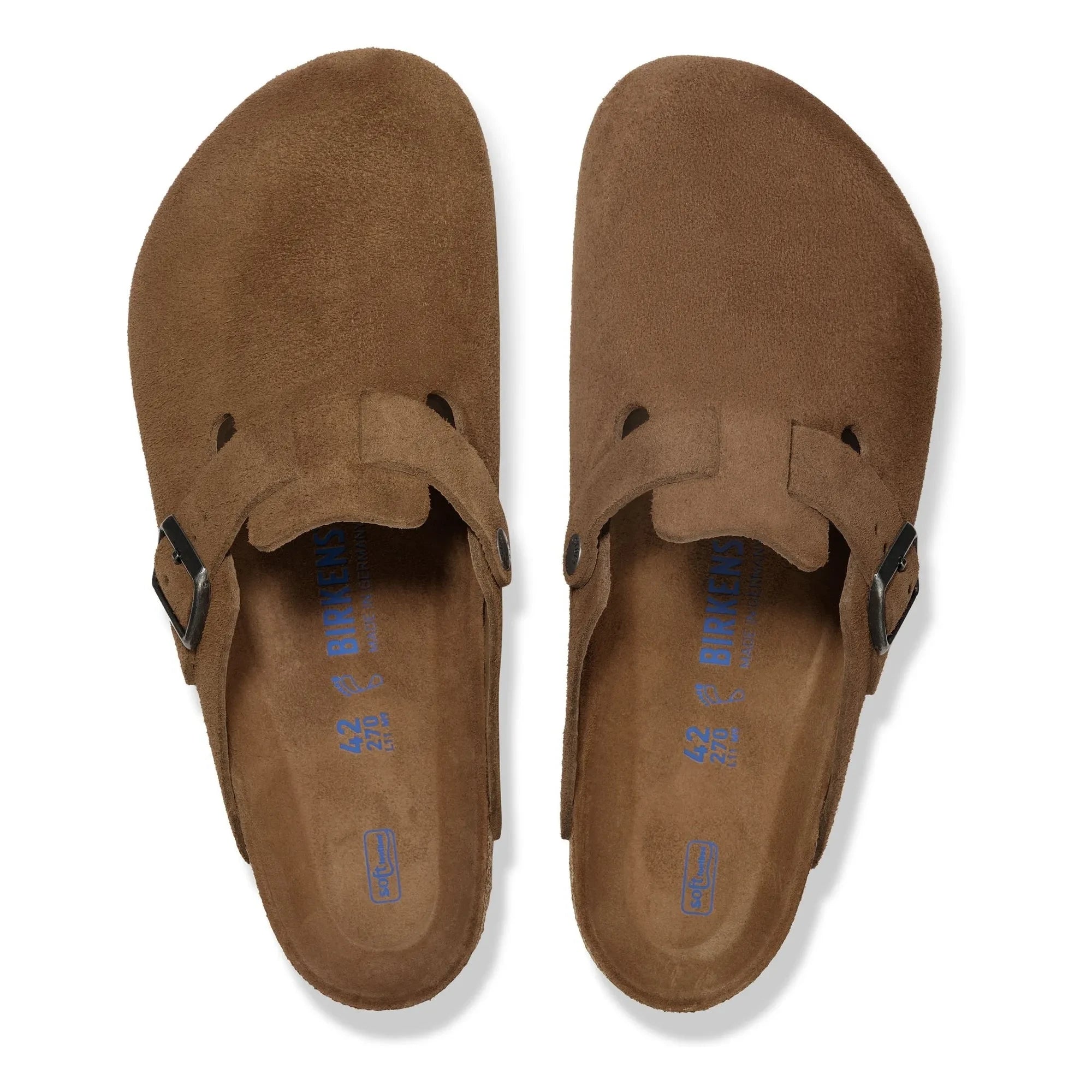 BIRKENSTOCK - Boston Clogs mit weichem Fußbett, Wildleder | Braun