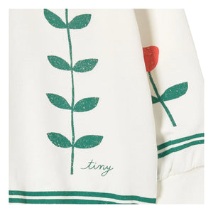 Tinycottons – Sweatshirt aus Bio-Baumwolle mit Blumenmuster | Weiß