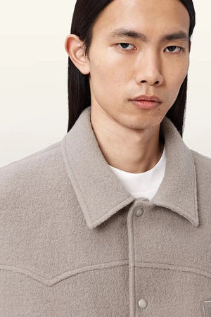 AllSaints erkek yün bomber ceket ROYCE