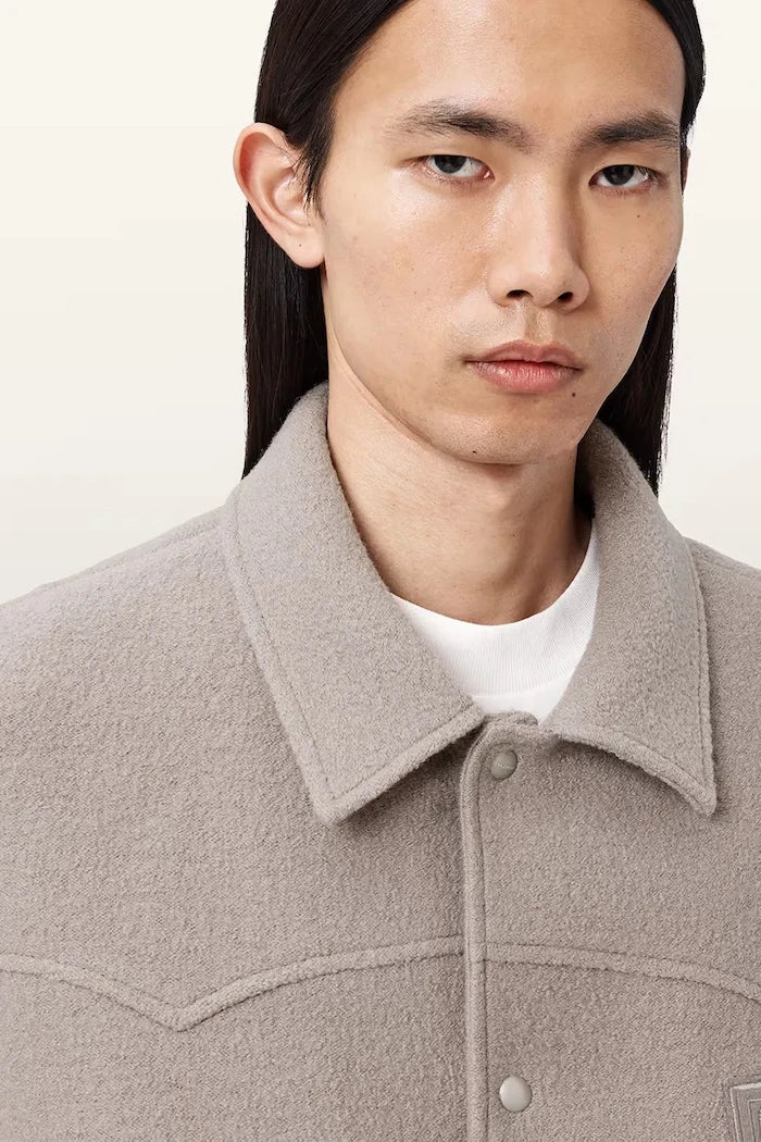 AllSaints erkek yün bomber ceket ROYCE