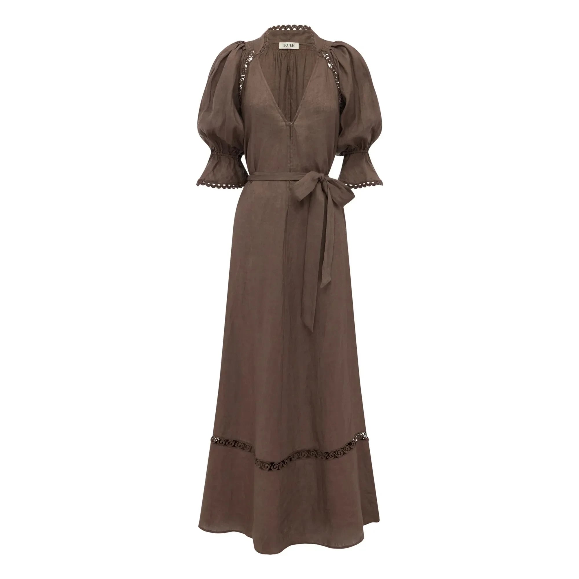 Boteh - Myra Linen Dress | Mocha