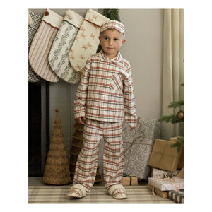 Rylee + Cru - Holiday Flanell-Hausschuh | Ecru