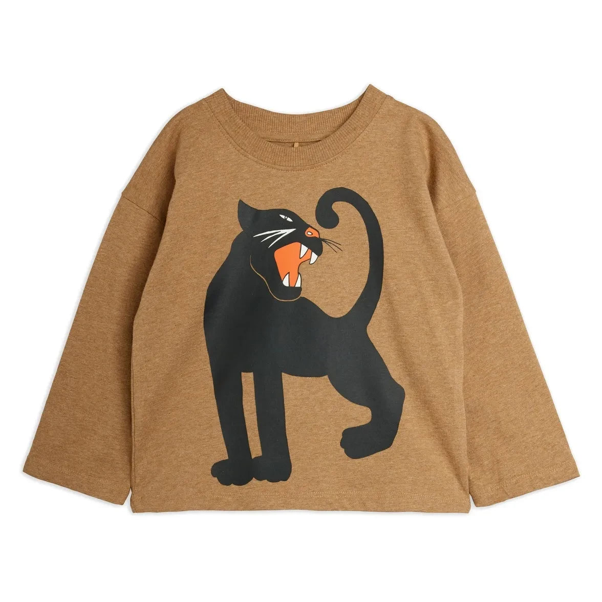 Mini Rodini - Panther Bio-Baumwoll-T-Shirt | Braun