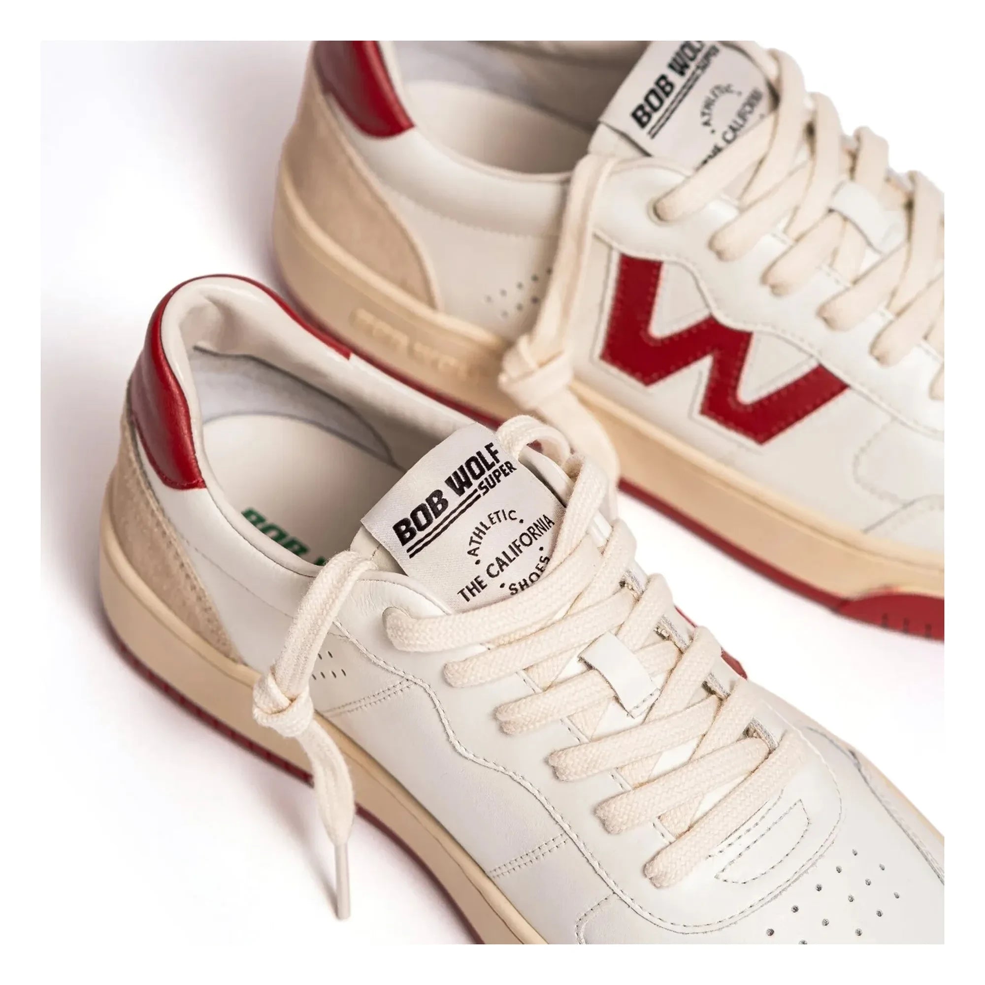 Bob Wolf - Legacy Deri ve Süet Sneakers | Kırmızı