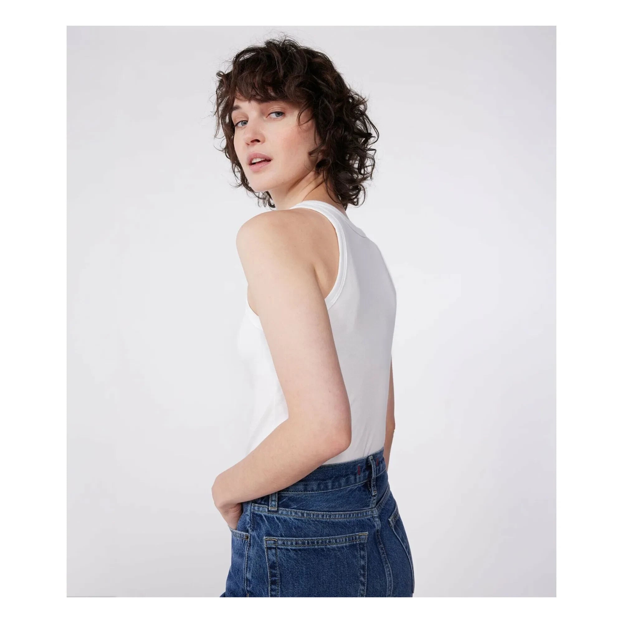 Petit Bateau - Organik pamuklu atlet | Beyaz