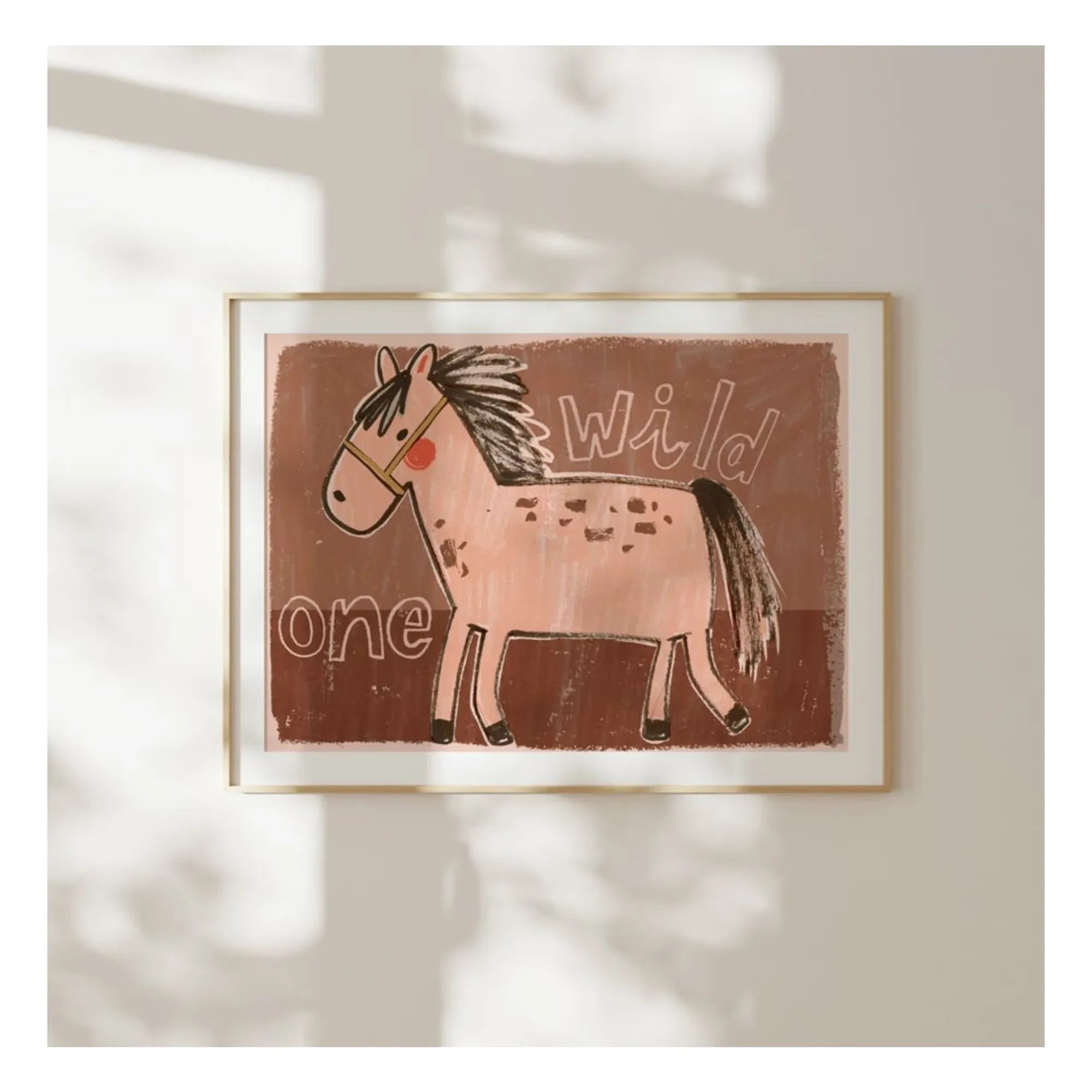 Studio Loco - Büyük At Posteri | Toz Pembe