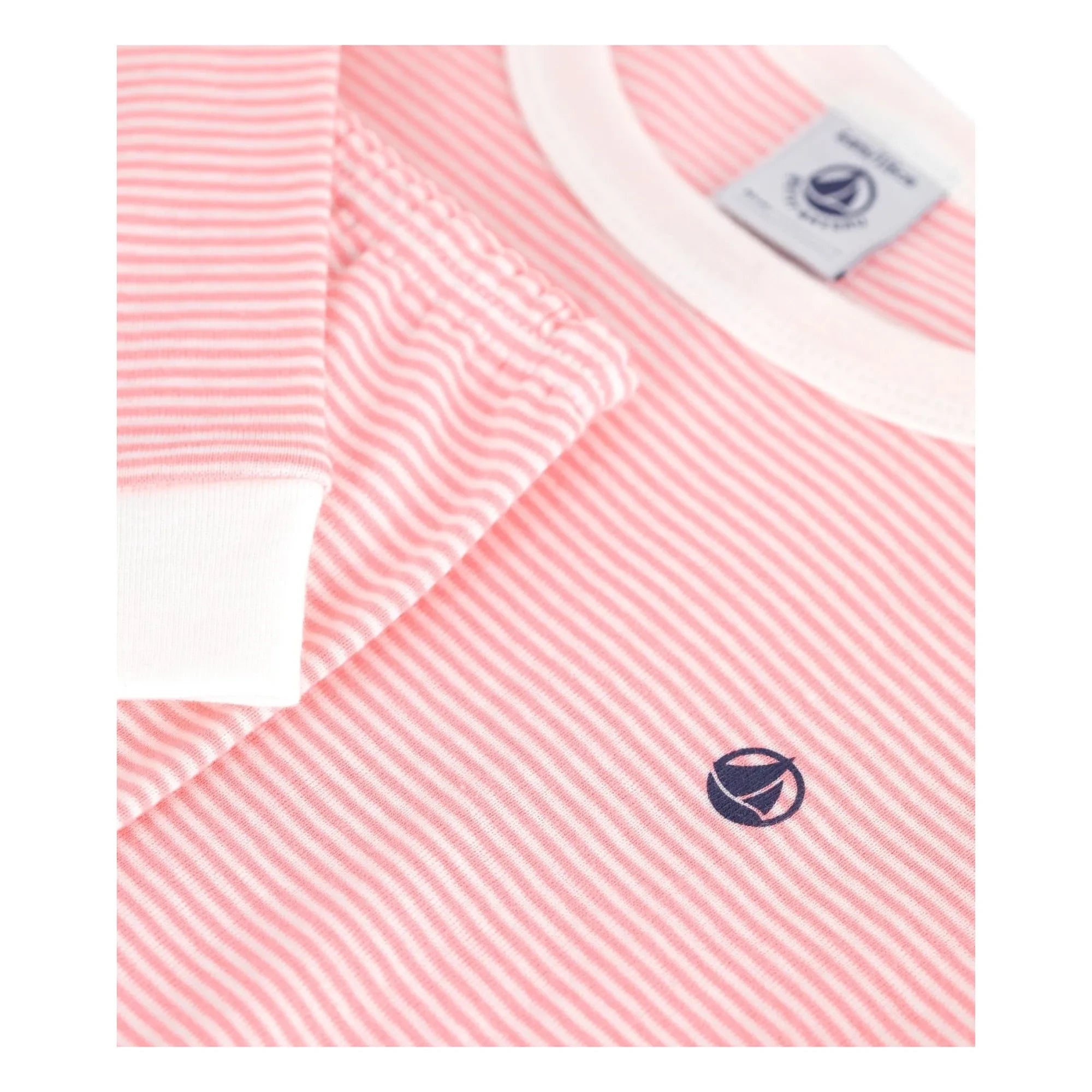 Petit Bateau - Milleraies Schlafanzug aus Bio-Baumwolle mit schmaler Passform und Streifenmuster | Rot