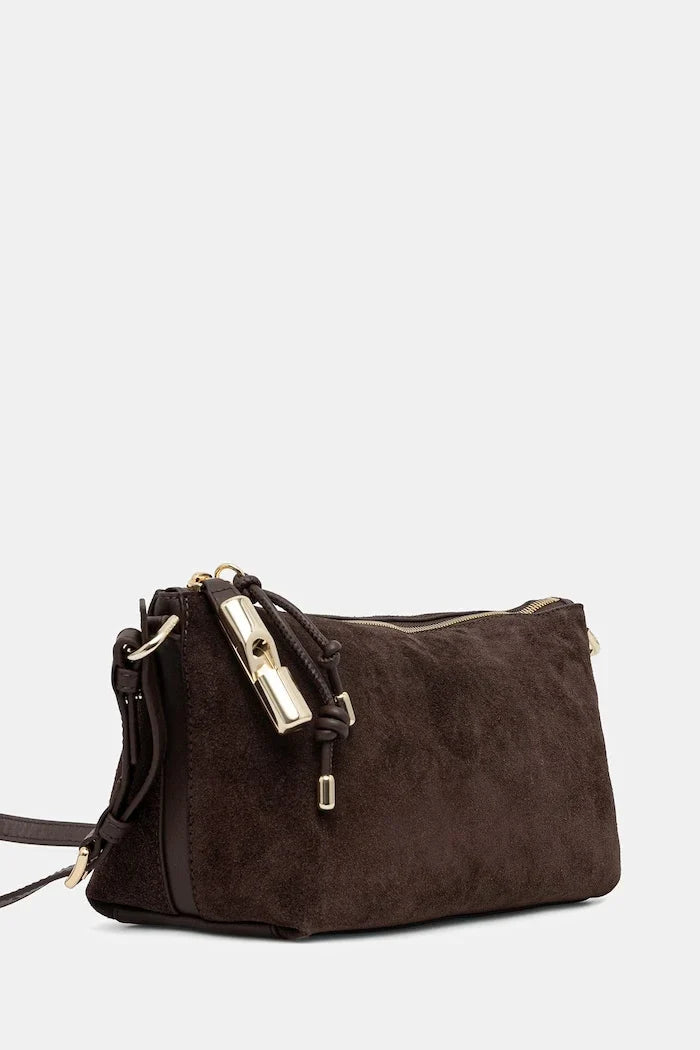 Furla kadın süet crossbody çanta