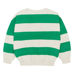 The Campamento - Oversize Çizgili Sweatshirt | Yeşil