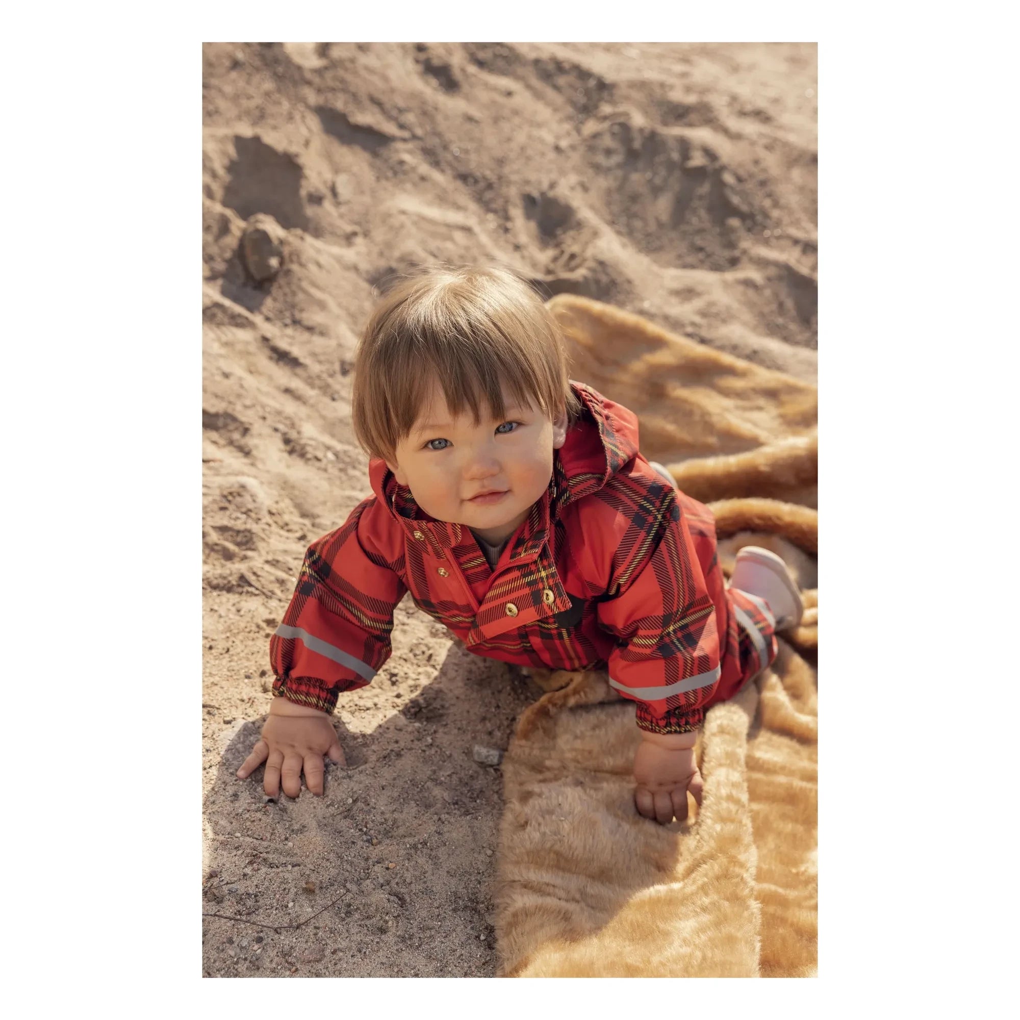 Mini Rodini - Kırmızı gingham tulum