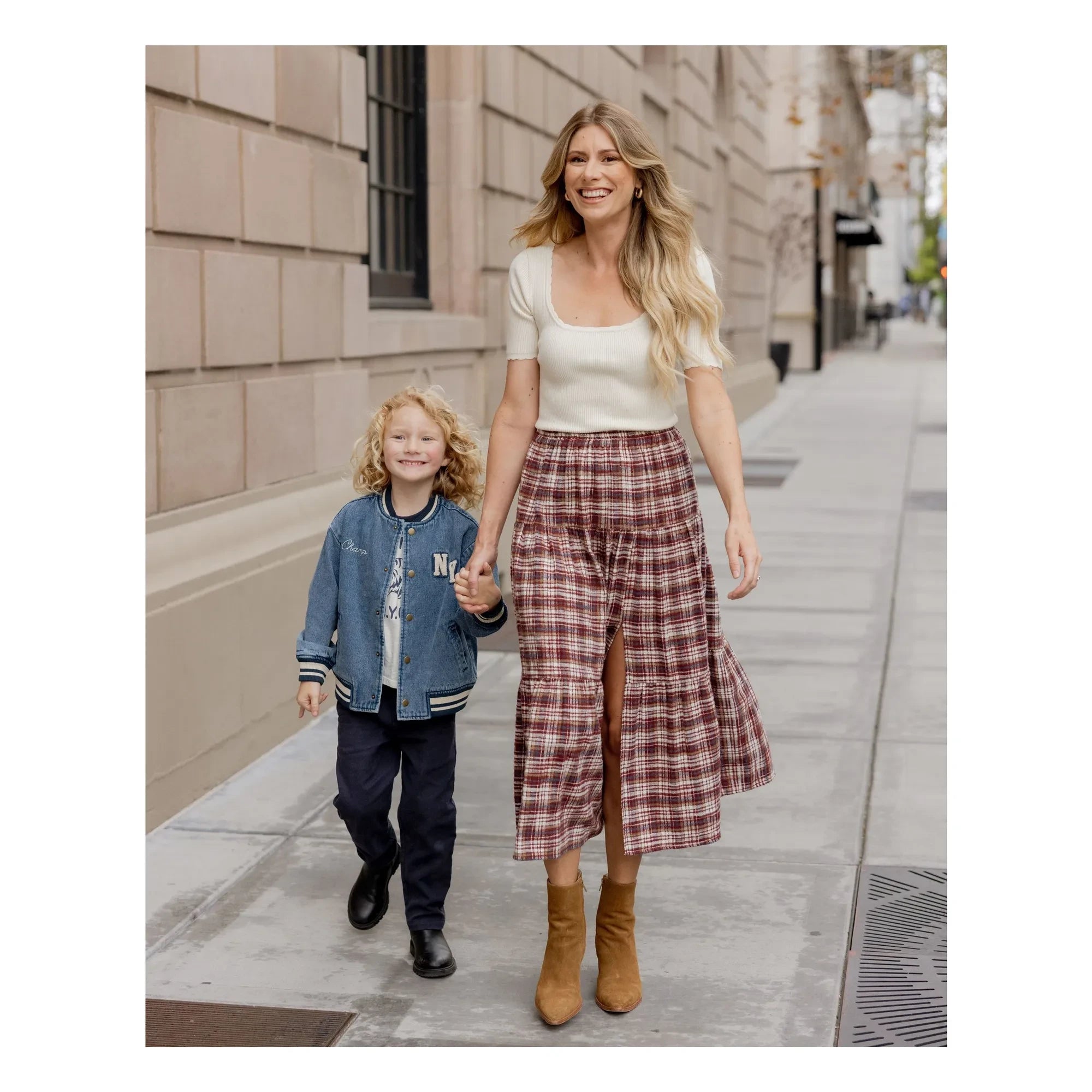 Rylee + Cru - Bomber Varsity Mini | Denim