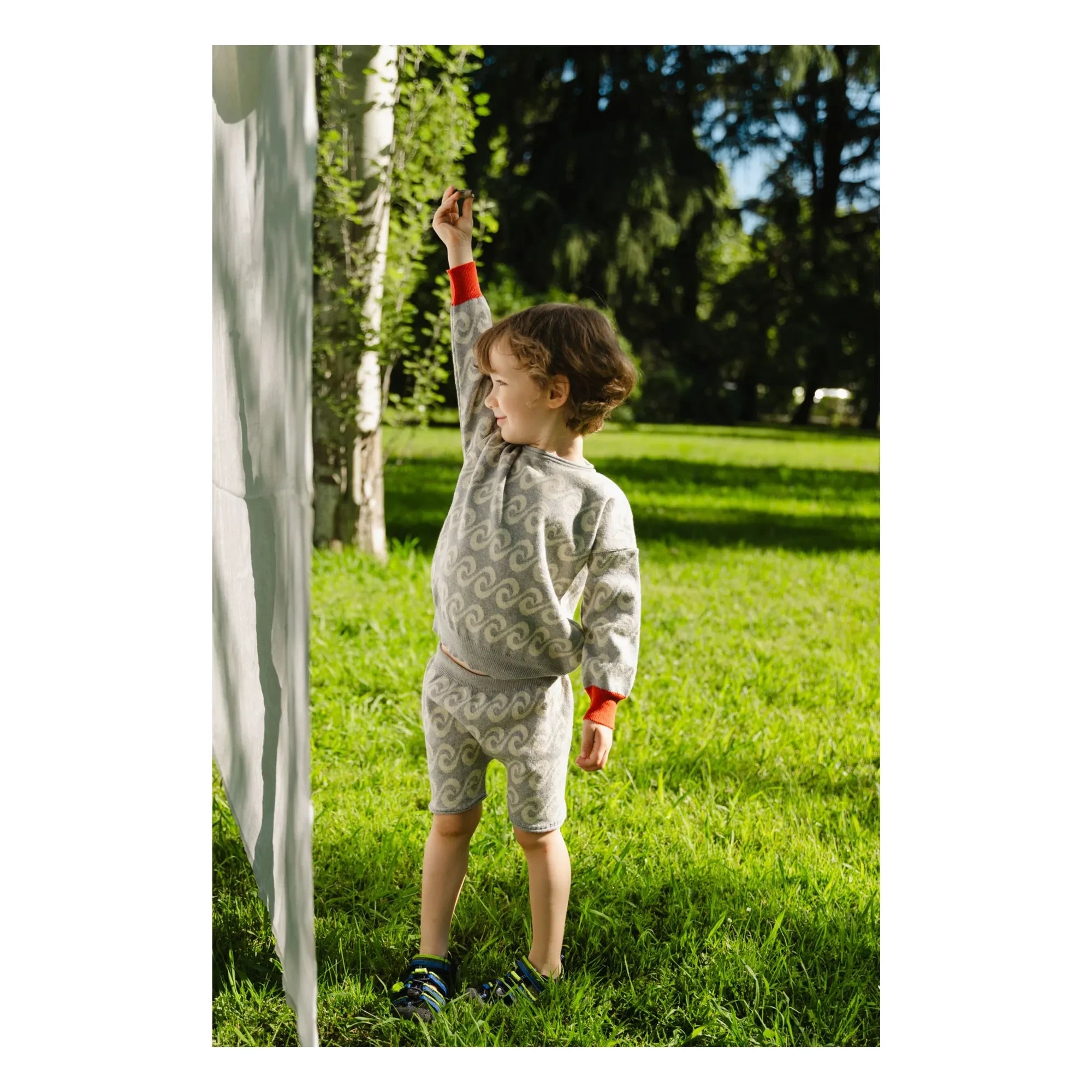 Bayiri - River Shorts Organic cotton knitwear | Gray