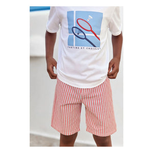 Tartine et Chocolat - Gestreifte Bermuda-Shorts | Rot