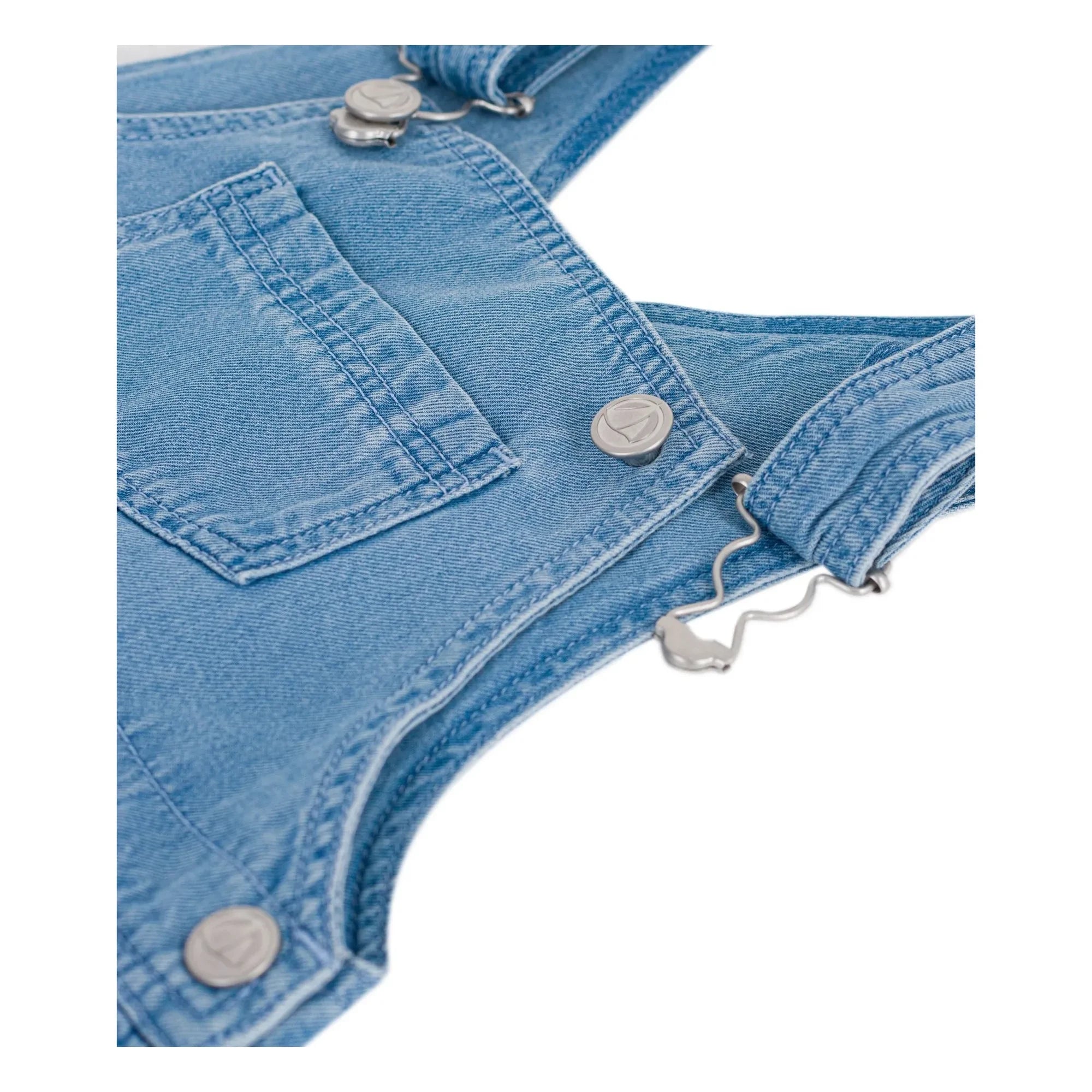 Petit Bateau - Açık Mavi | Denim Organik Pamuk Salopet