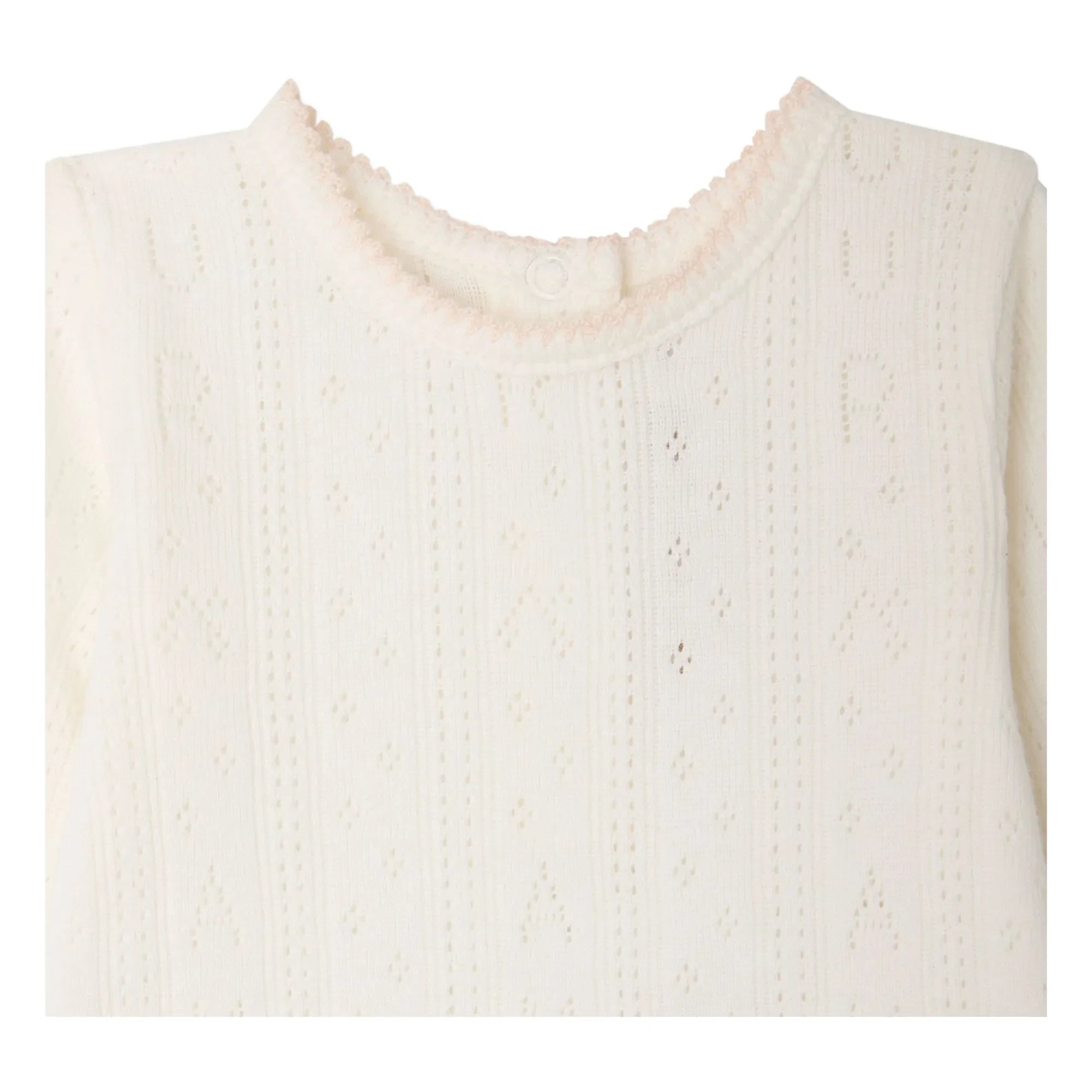 Bonpoint - Leandra Pointelle Set aus Bio-Baumwolle (T-Shirt und Leggings) | Weiß