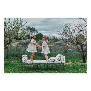 Emile et Ida - Embroidered Ruffled Dress | Cream