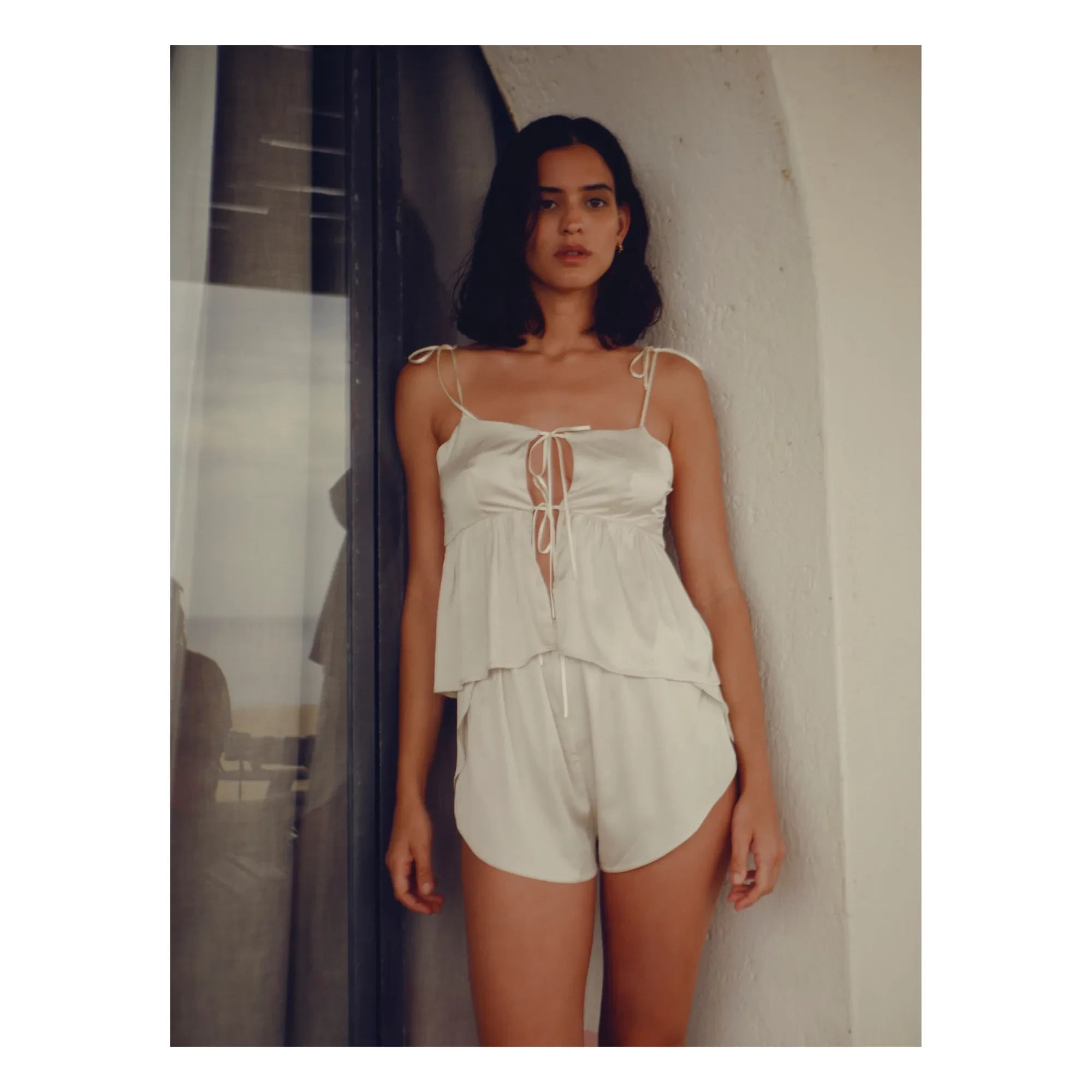 Icone - Romy Satin-Top | Sand