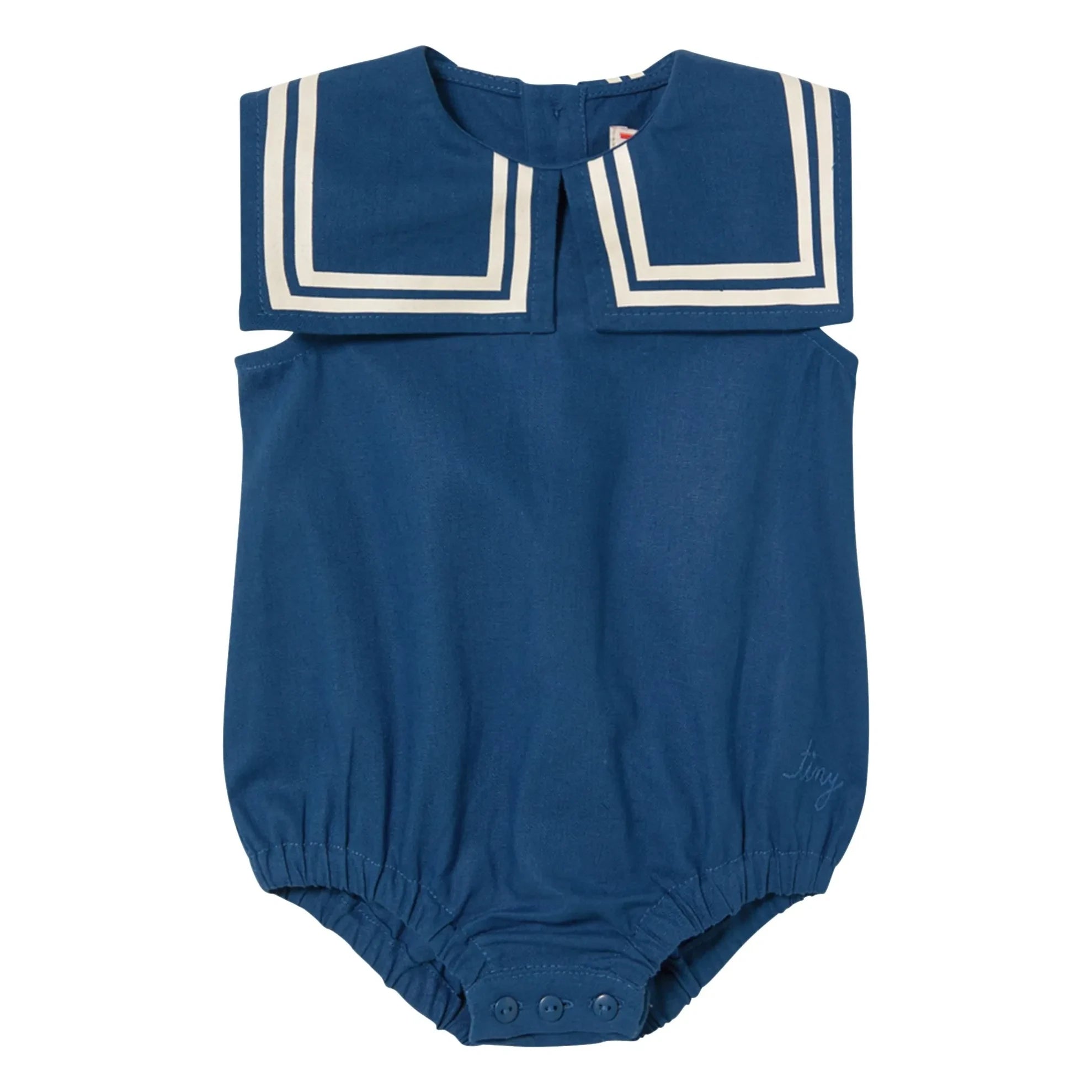 Tinycottons - Leinen-Overall | Marineblau
