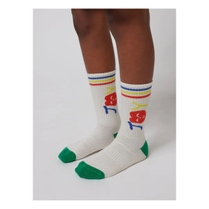 Bobo Choses - Organic Cotton Heart Socks | Ecru