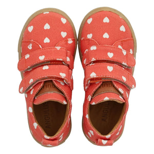 Angulus - Mini Hearts Doppelklett Sportschuhe | Rot