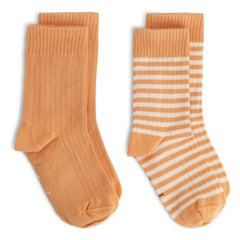 Gray Label - Bio-Baumwolle 2er-Set Socken | Aprikose
